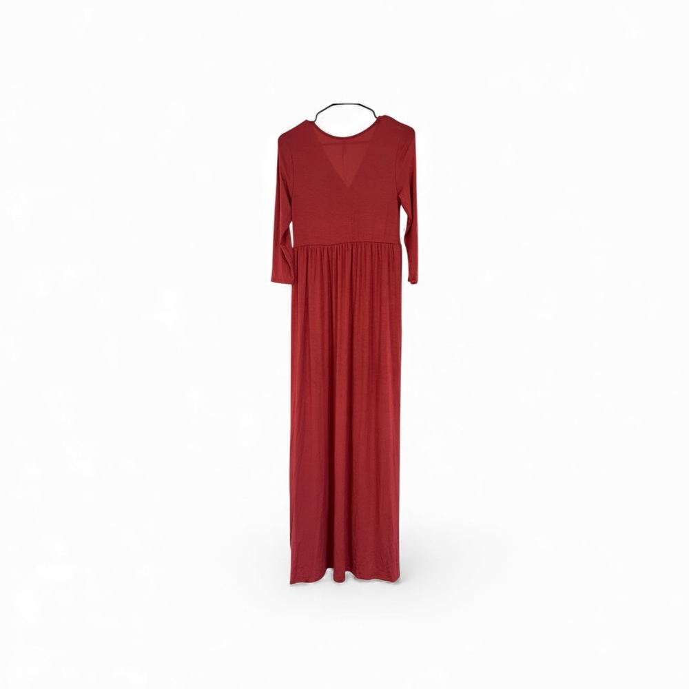 Mother Bee Maternity Coral Maxi Dress - Picture 6 of 9